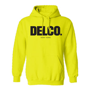 Classic DELCO. Hoodie - Safety Yellow